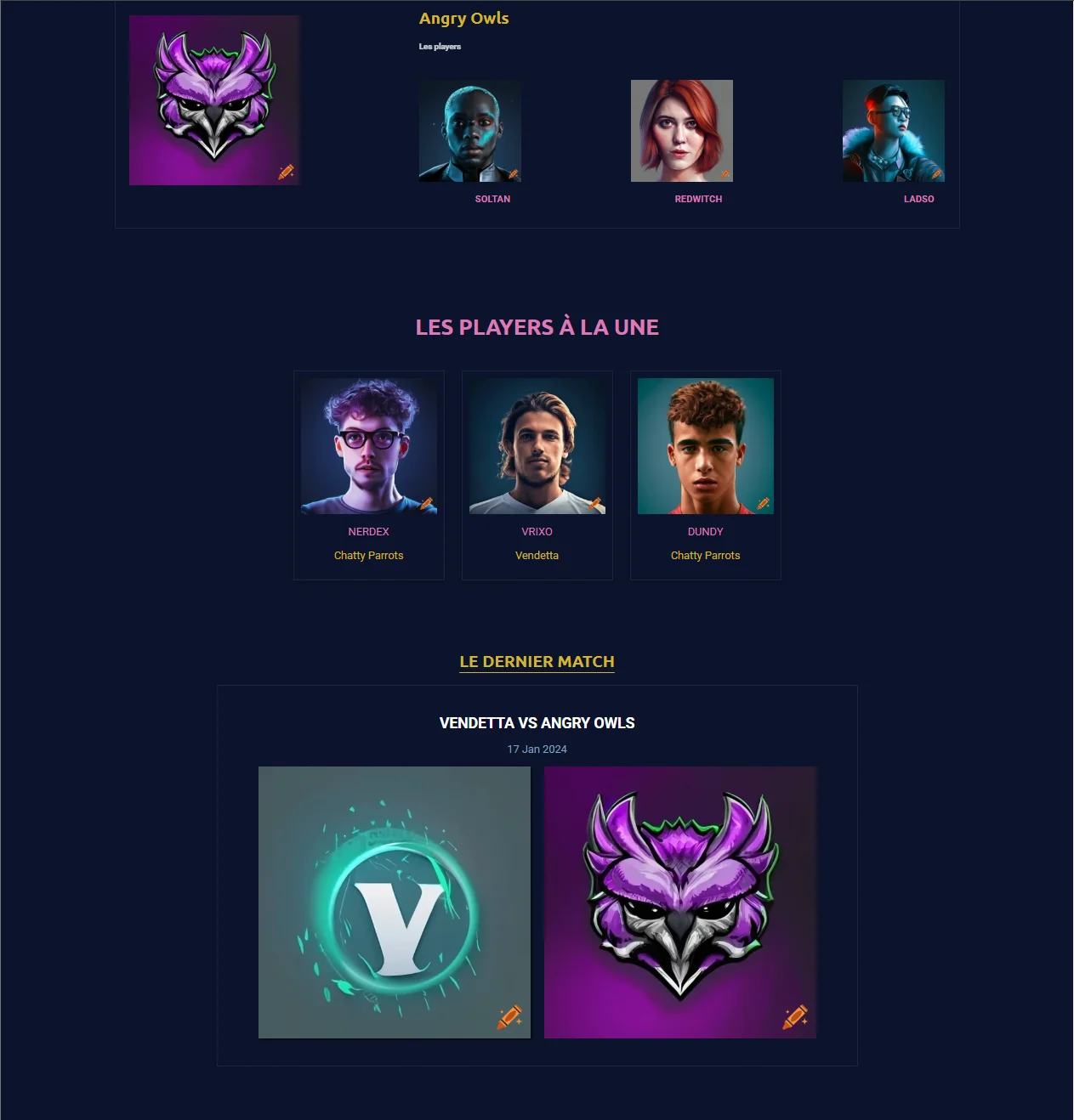 League — vue 2