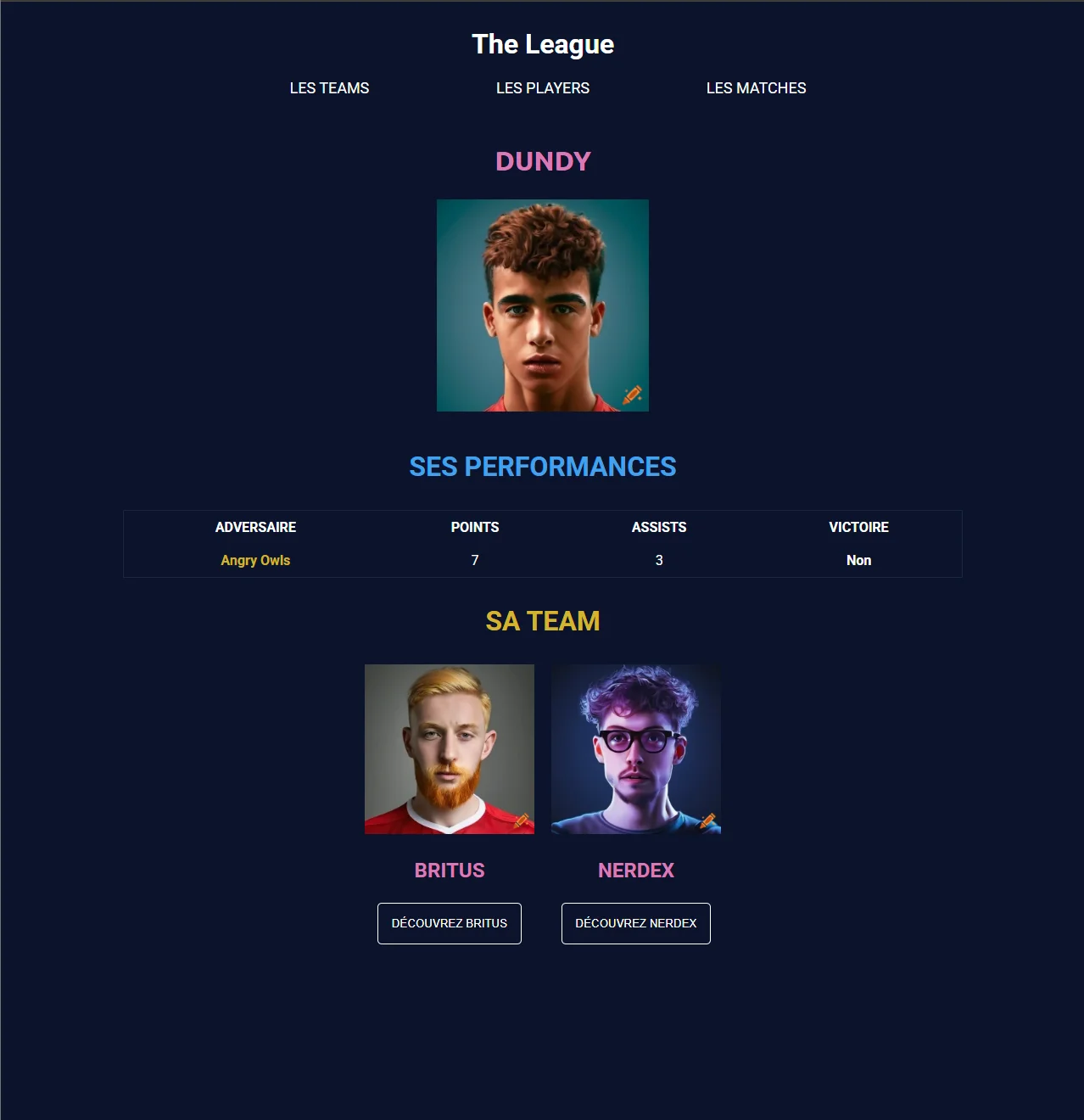 League — vue 5